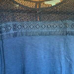 Ann Taylor Loft crochet gray top. Size S